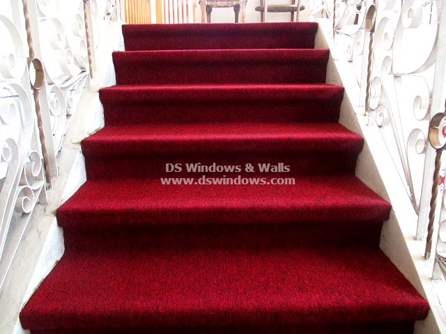 Red Carpet installed in Stairs at Ayala Heights, Quezon City Philippines