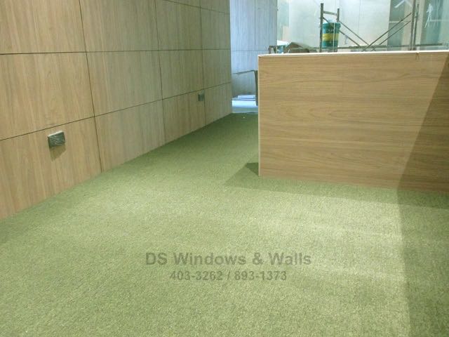 grass color carpet for studio offices