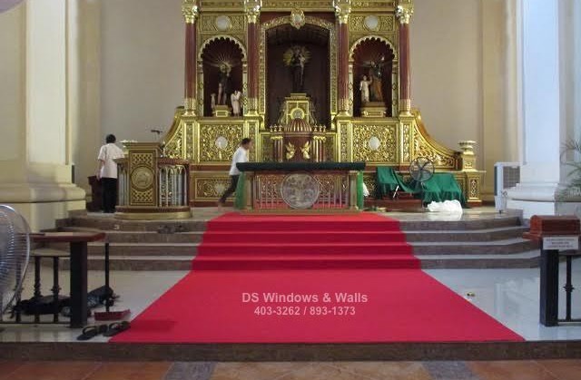 Altar Shrine Carpet Renovation: Before and After Installation