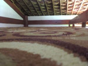 Spiral brown beige carpet roll