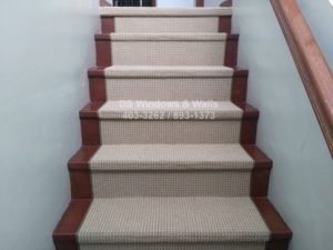 Carpet for stairs with edging