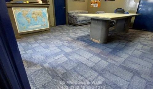 Office Carpet Tiles with Uneven Design - Makati Installation