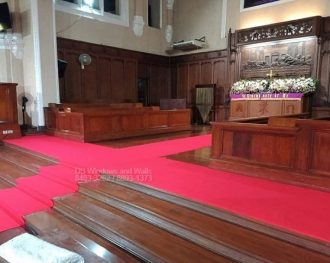 Church Altar Red Carpet Roll Installation : Ermita, Manila